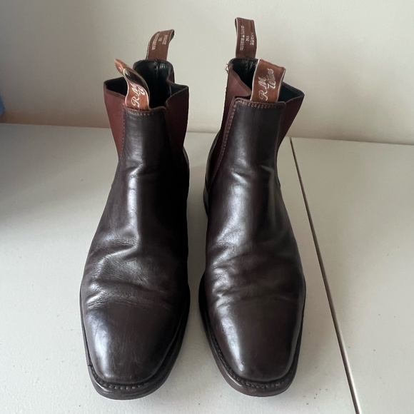 U24633 RM Williams Brown Leather Chelsea Boots Shoes US 10.5 H